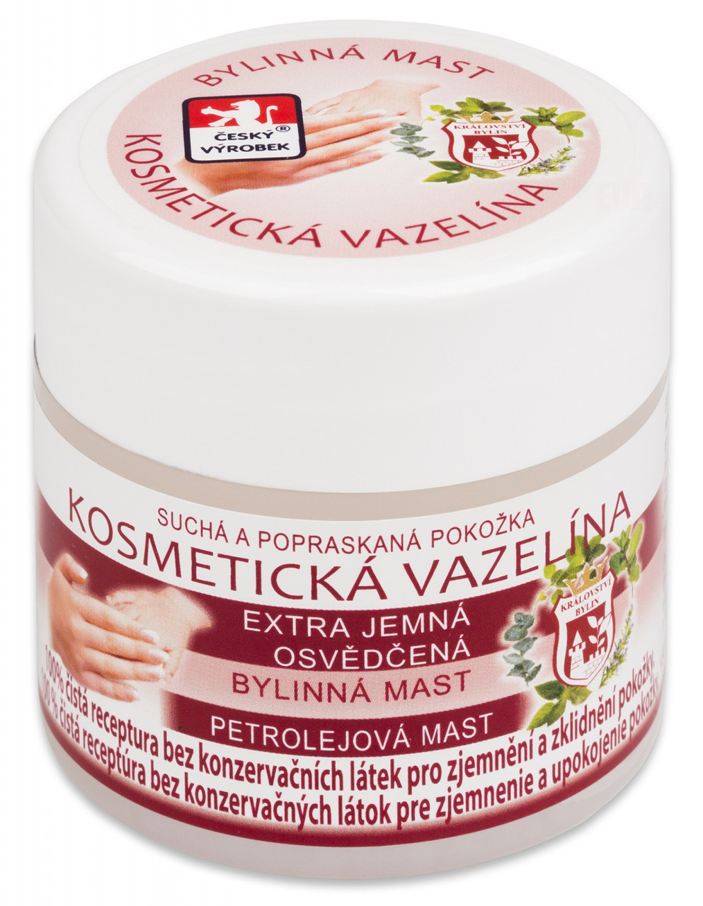 Мазь косметична вазелінова Kralovstvi Bylin Kosmeticka vazelina Extra Jemna Osvedcena Mast Екстра м'яка для Чутливої шкіри 150мл