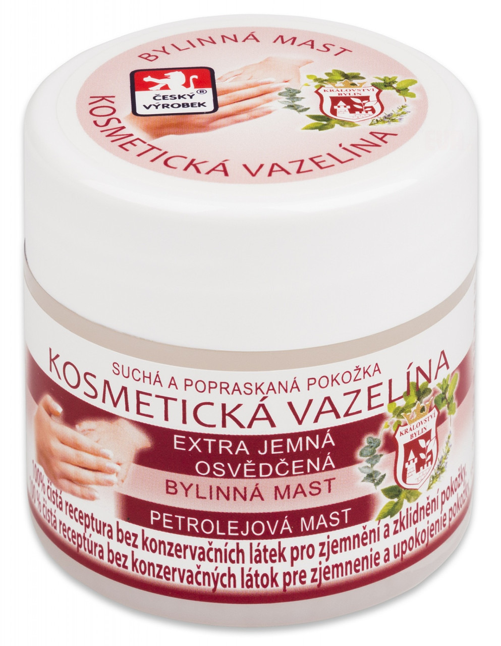 Мазь косметична Kralovstvi Bylin Kosmeticka Vazelina Extra Jemna для чутливої шкіри 150мл