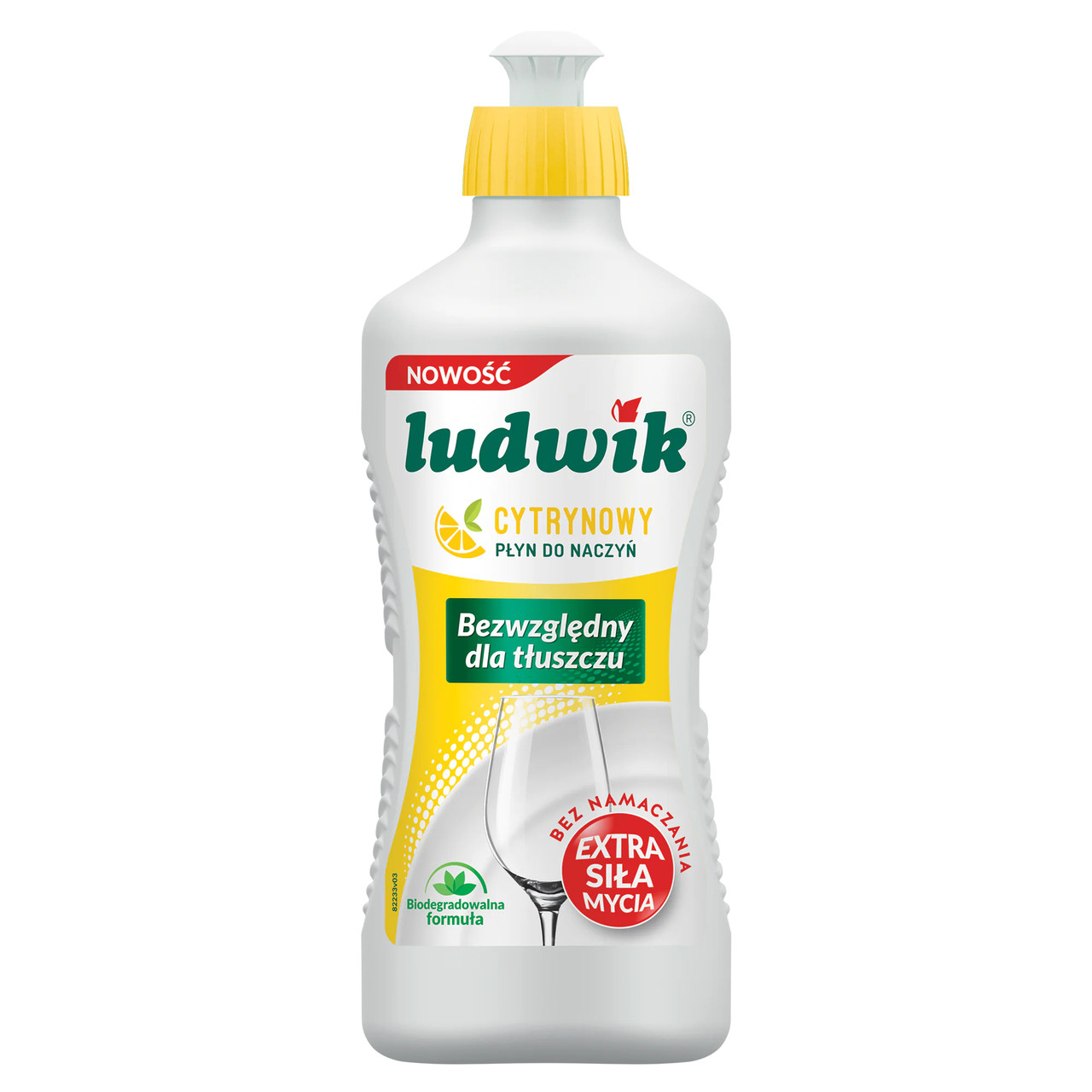 Гель для миття посуду Ludwik Extra Sila Cytrynowy Людвік Екстра сила Блискучий посуд аромат Лимон 900г