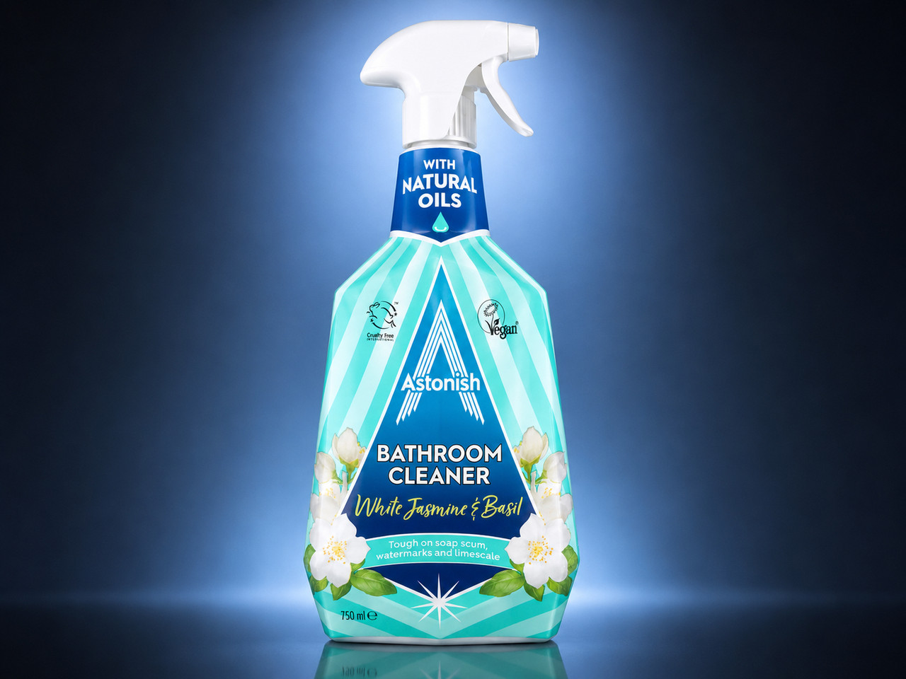 Засіб очистки Ванної Спрей Astonish Bathroom cleaner with natural Oil Астоніш відкладень Мила Води вапняного Нальоту Жасмін 750мл