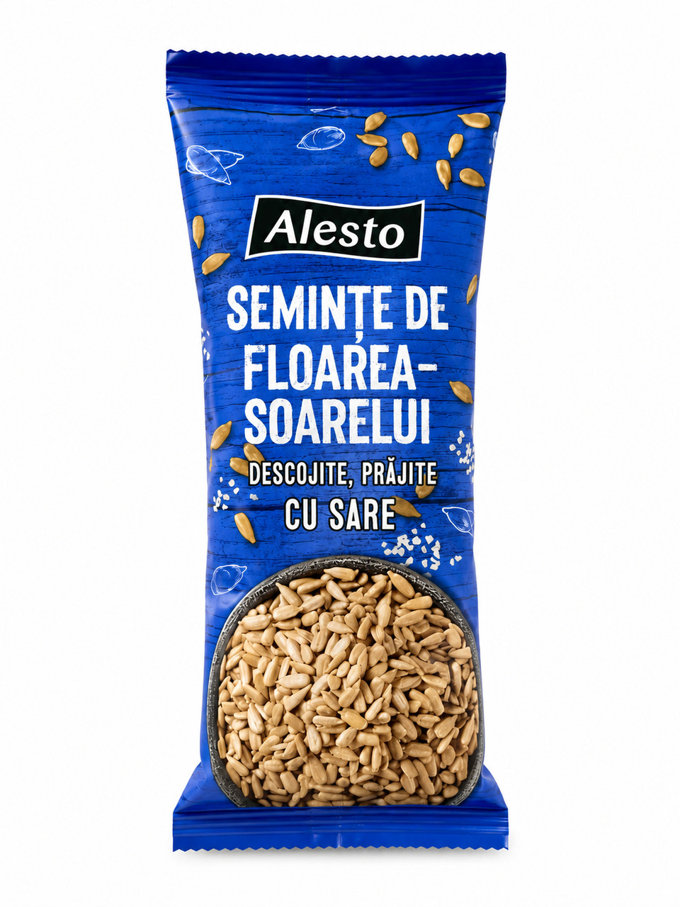 Насіння Сонішника біле Смажене Alesto SunFlower seed Roasted&Salted Алесто лущене підсолене Пакет 100г