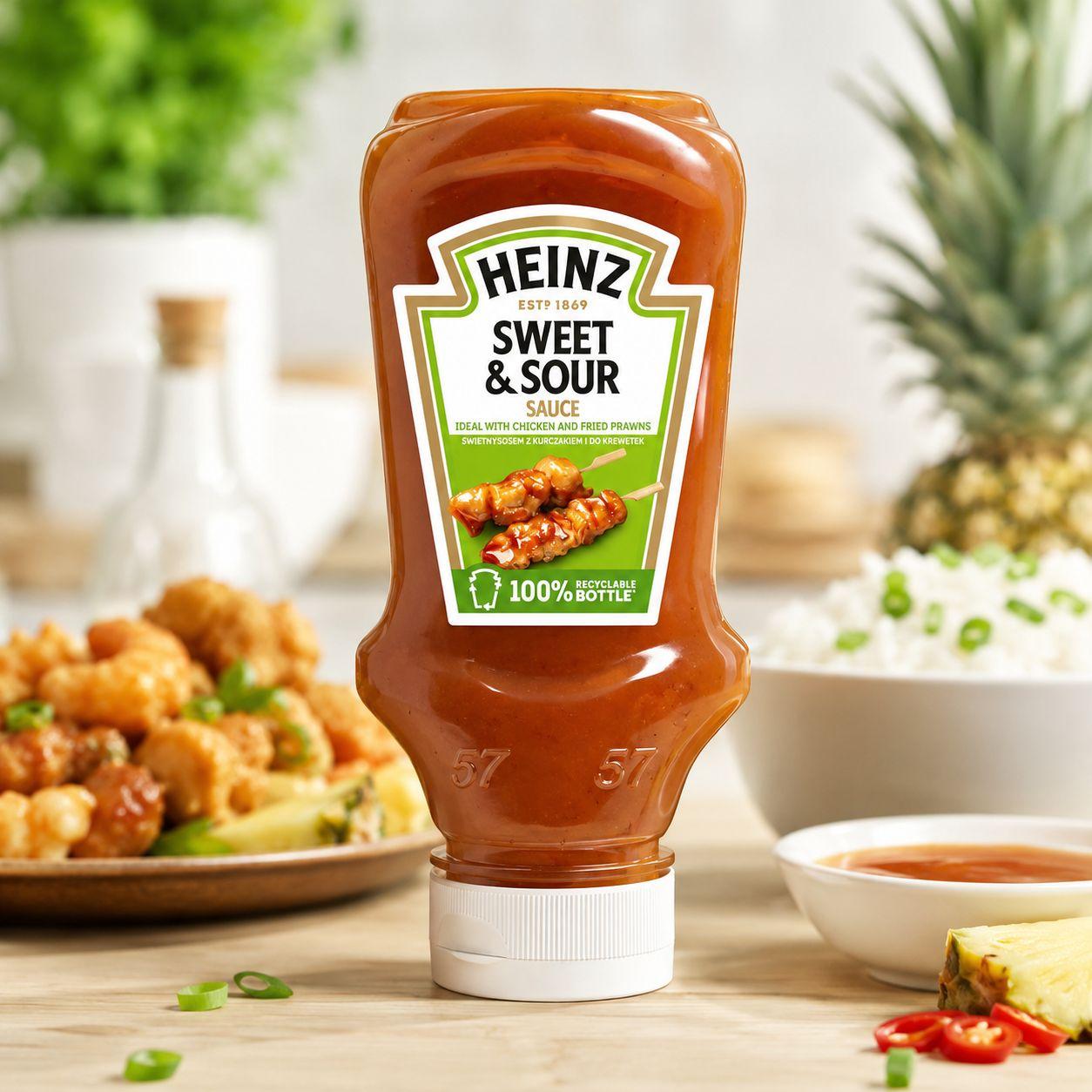 Соус солодко-кислий Heinz Sweet&Sour Sauce Chiken&Prawn Хейнз Ідеально з Куркою та смаженими Креветками 220мл