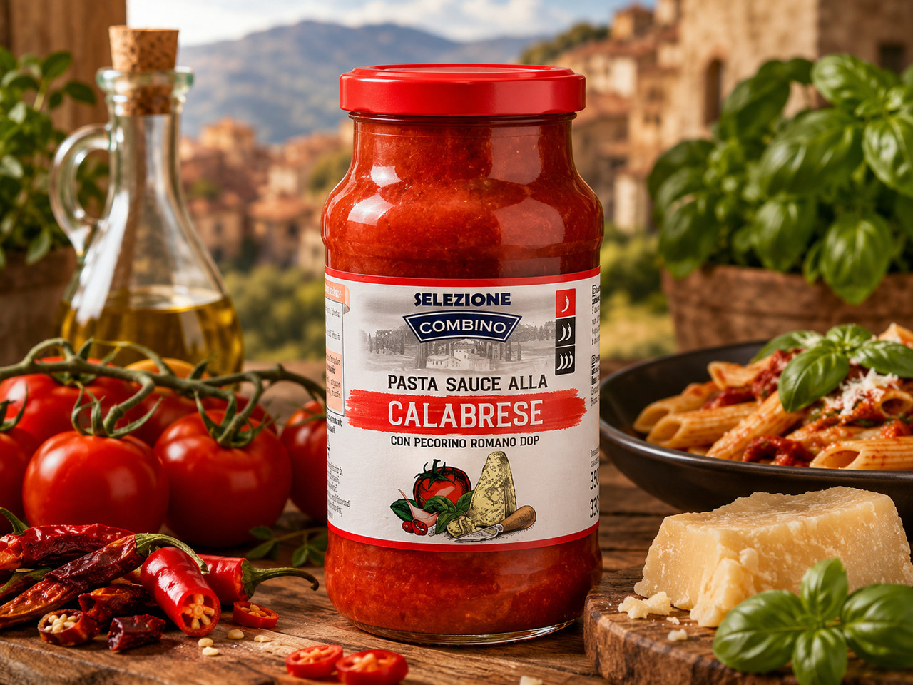 Соус до Пасти Калабрійський Combino Selezione pasta Sauce alla Calabrese Комбіно до макарон з сиром Пекоріно Романо 350г
