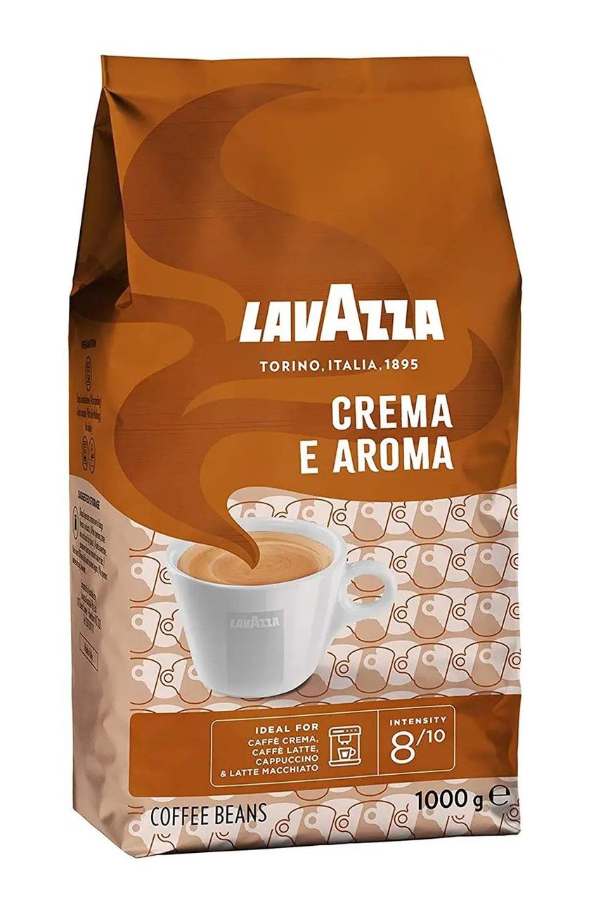 Кава зернова Lavazza Crema e Aroma Coffee beans Лавацца Крема Арома купаж Арабіки та Робусти 1000г