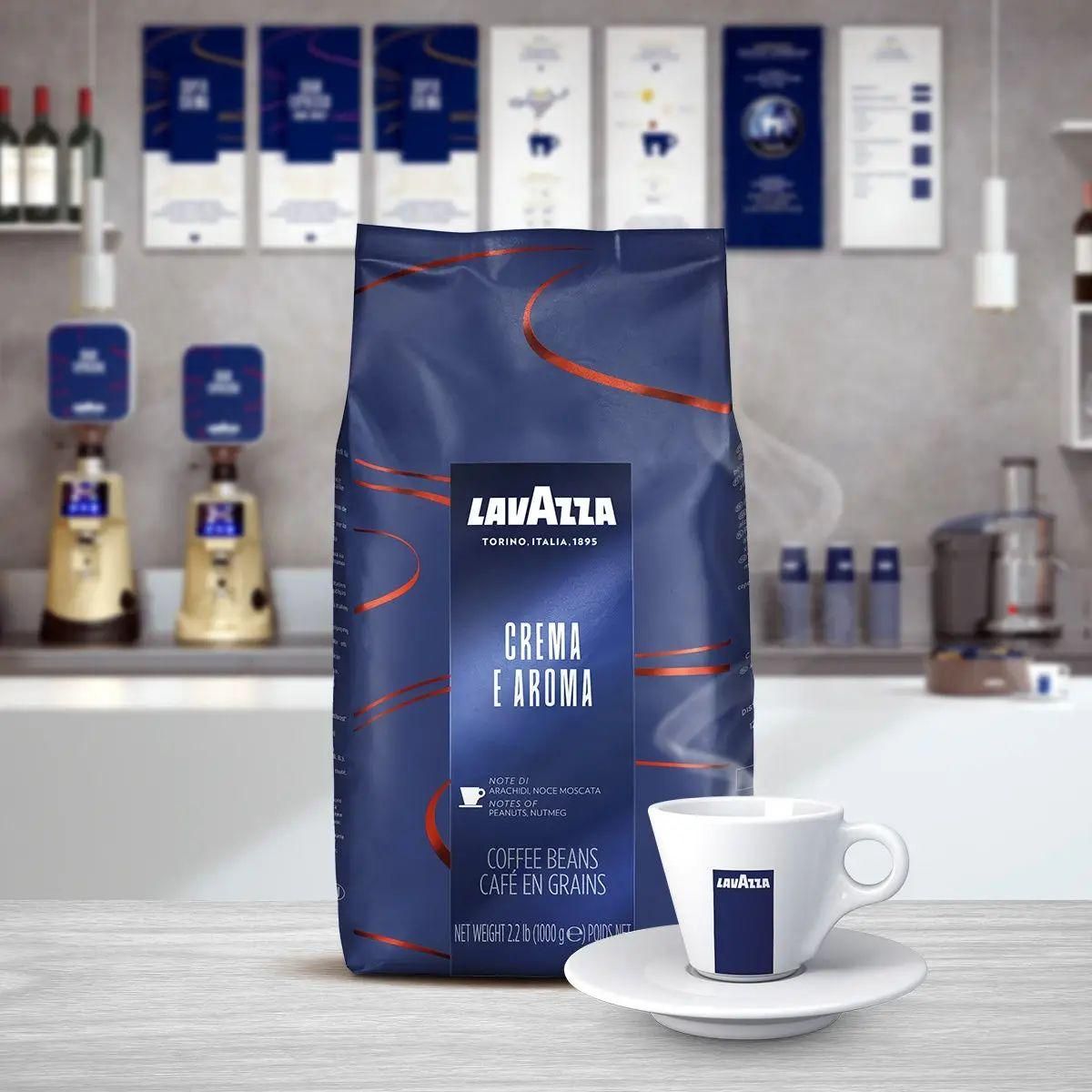 Кава зернова Lavazza Crema e Aroma Espresso Coffee beans Лавацца Крема Арома купаж Арабіки та Робусти 1000г