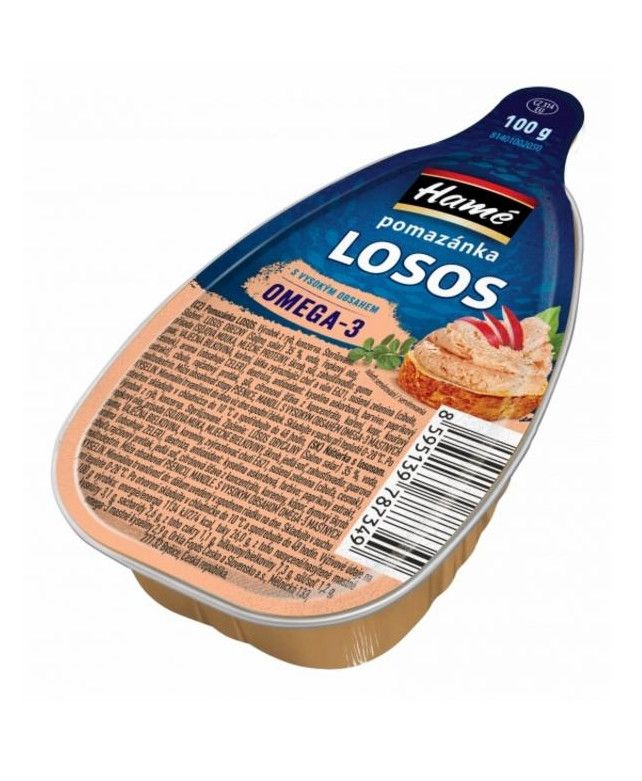 Паштет рибний Лосось Hame pomazanka Losos Omega-3 Хаме помазанка Омега3 Лодочка 100г