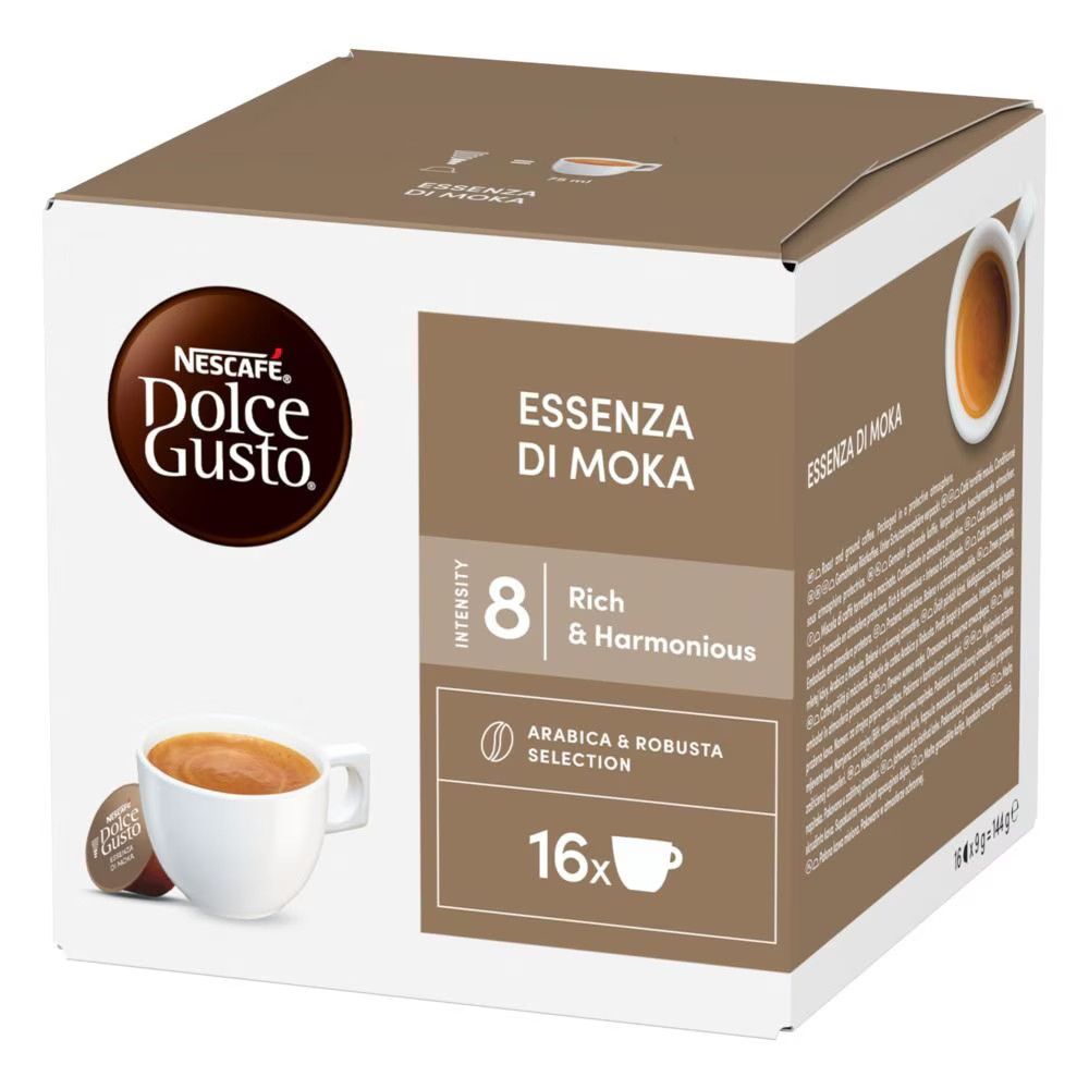 Кава в Капсулах Nescafe Dolce Gusto Essenza di Moka Rich&Harmonious Нескафе екстракт Мока Насичений та Гармонійний 16шт 144г
