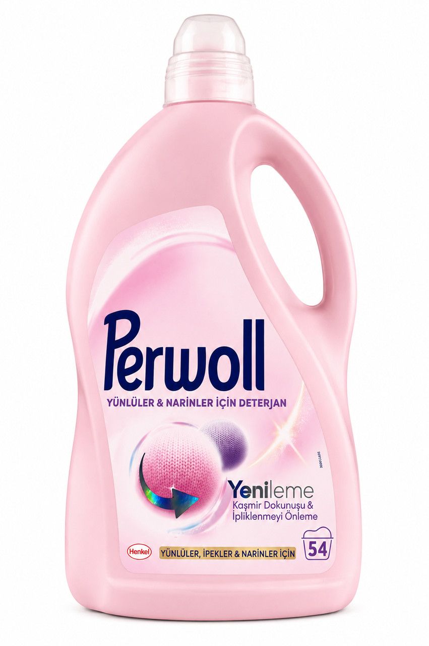Гель для прання Делікатних тканин Perwoll Deliсate Detergent Перволь для Вовни шовку Кашеміру 54прань 2970мл