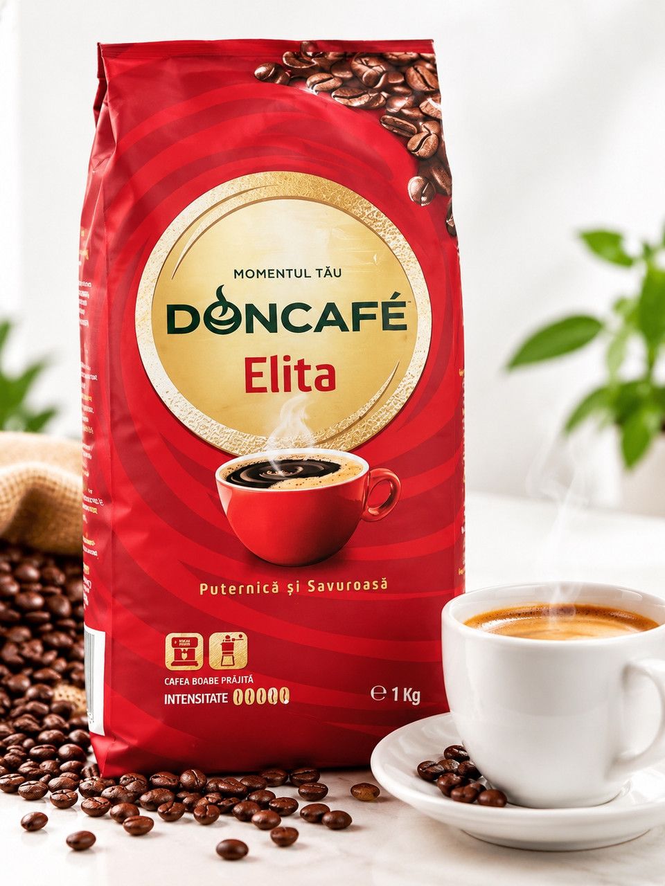 Кава в зернах Doncafé Elita Донкафе Еліта міцна насичена ароматна для кавомашини Пакет 1кг