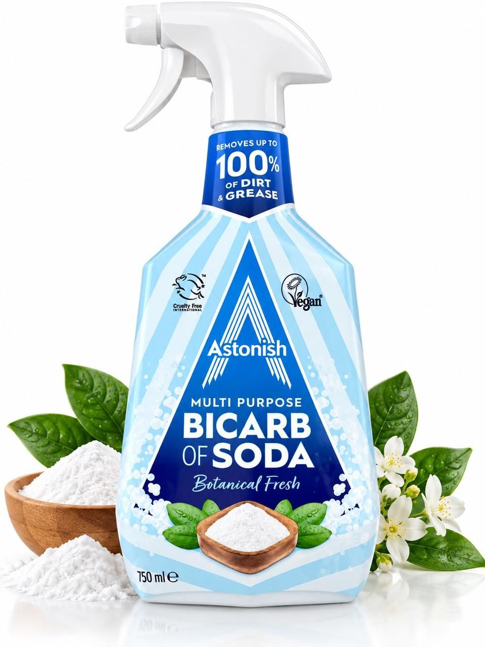 Засіб для чищення Поверхонь дому універсальний Astonish Multi Purpose Bicarb of Soda Botanical Fresh Астоніш Сода Спрей 750мл