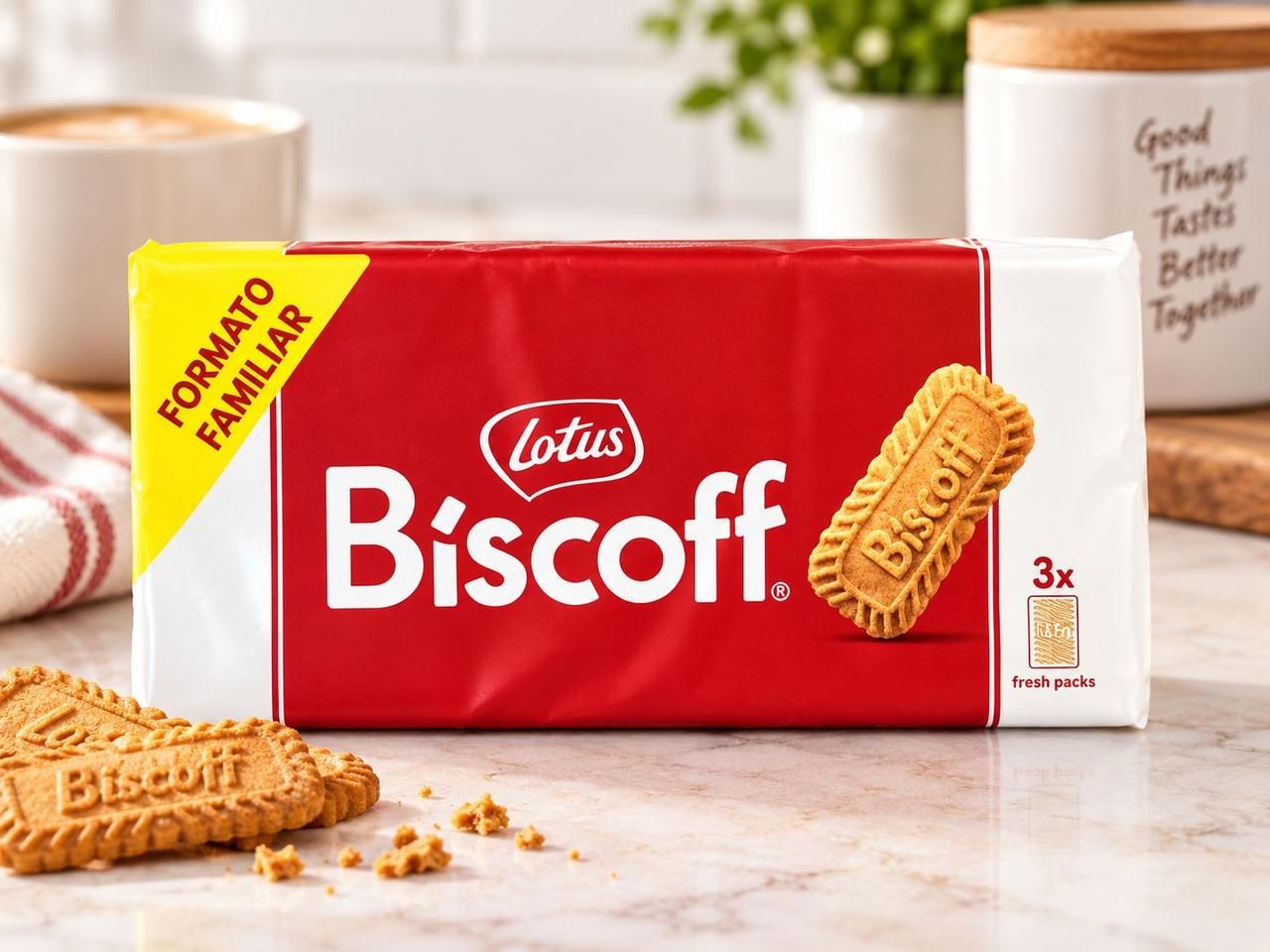 Набір Печиво вершкове карамелізоване Lotus Biscoff Family Pack Лотус Біскофф Сімейне бельгійське хрустке до Кави 3шт 375г
