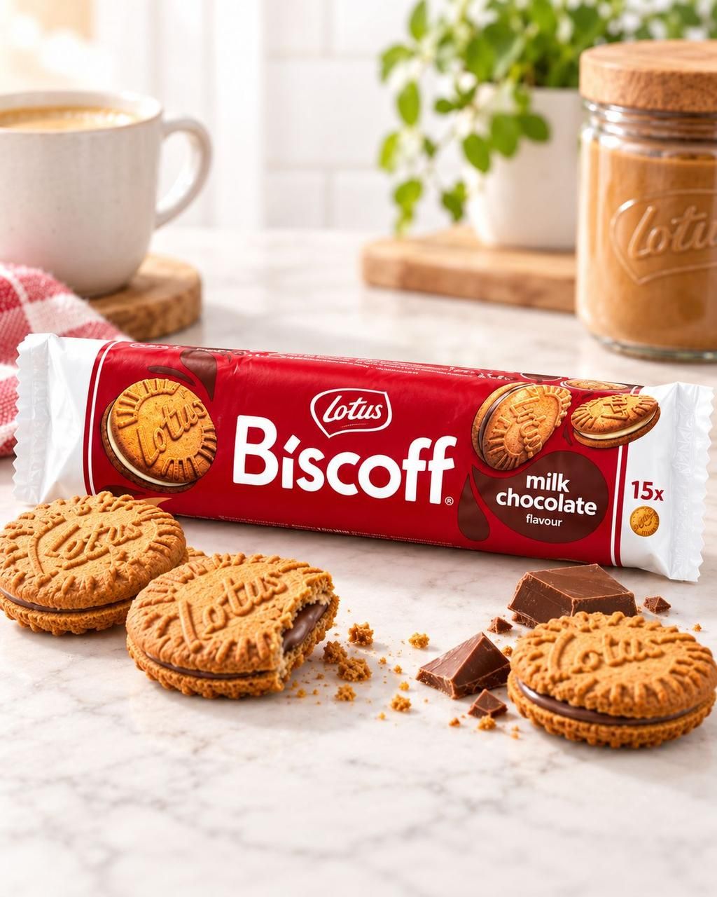 Печиво сендвіч Lotus Biscoff Sandwich Milk Chocolate Лотус Біскофф карамелізоване хрустке молочний шоколад та крем 150г
