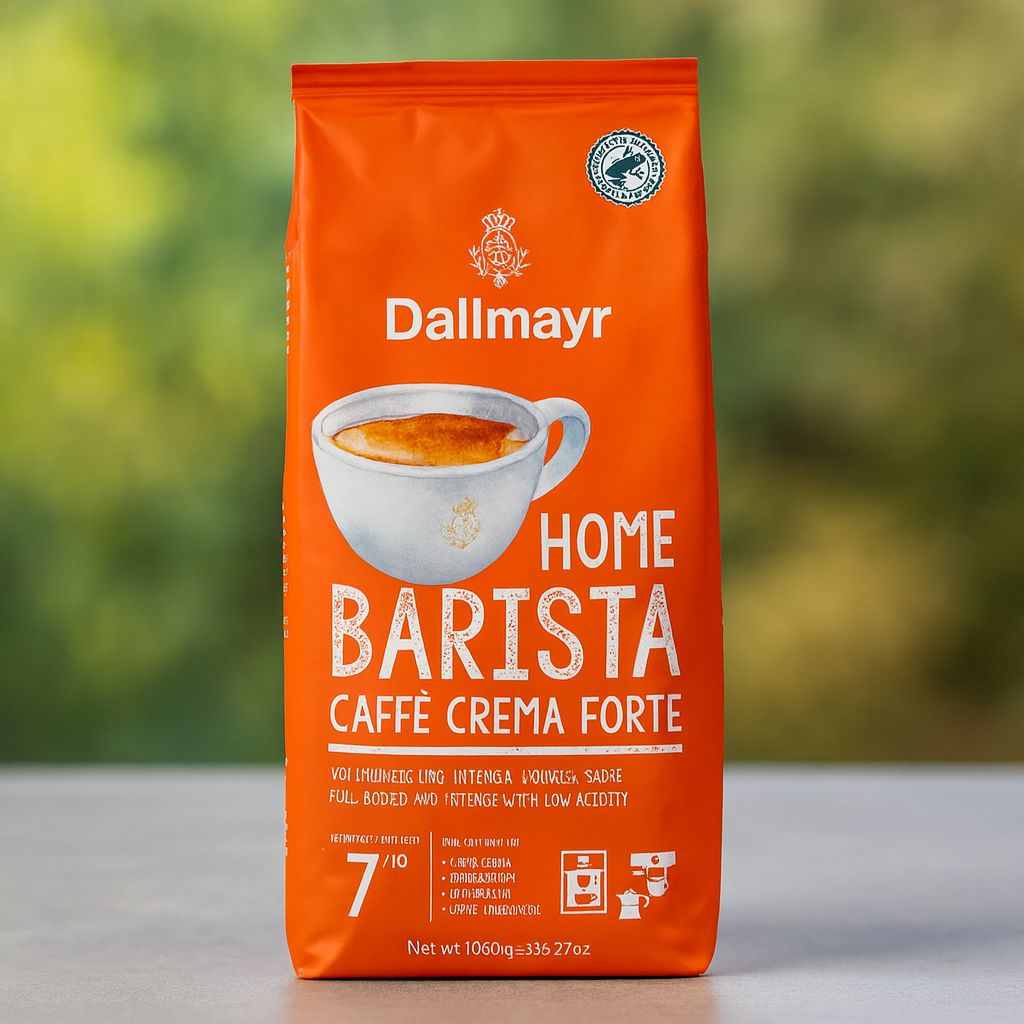 Кава в зернах Dallmayr Home Barista Caffè Crema Forte 100% арабіка з низькою кислотністю для кремової кави 1 кг