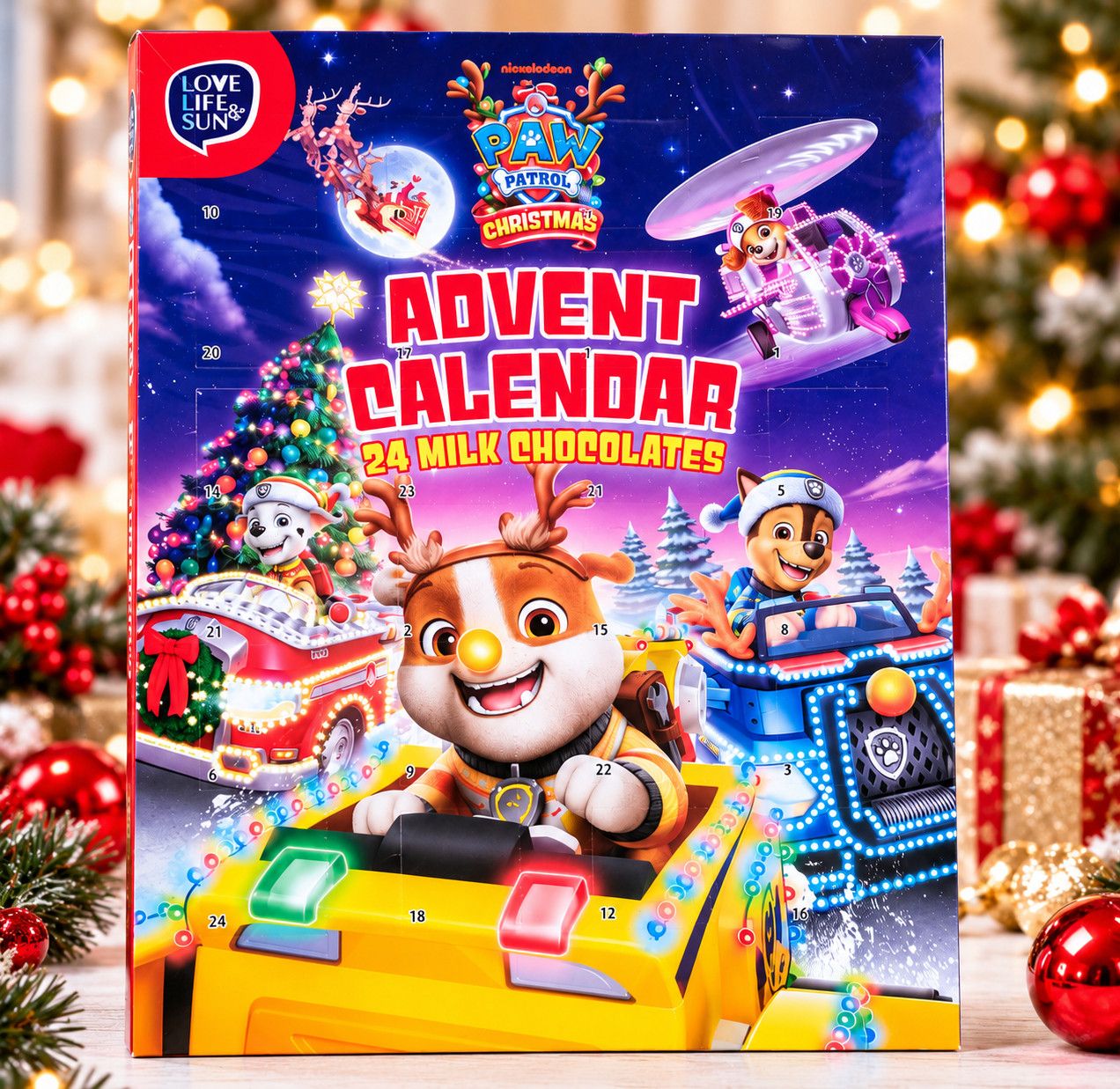 Адвент-Календар цукерки Only Paw Patrol Christmas Advent Calendar Онлі Щенячий Патруль Новорічний Дитячий 24 Віконця 24шт 50г