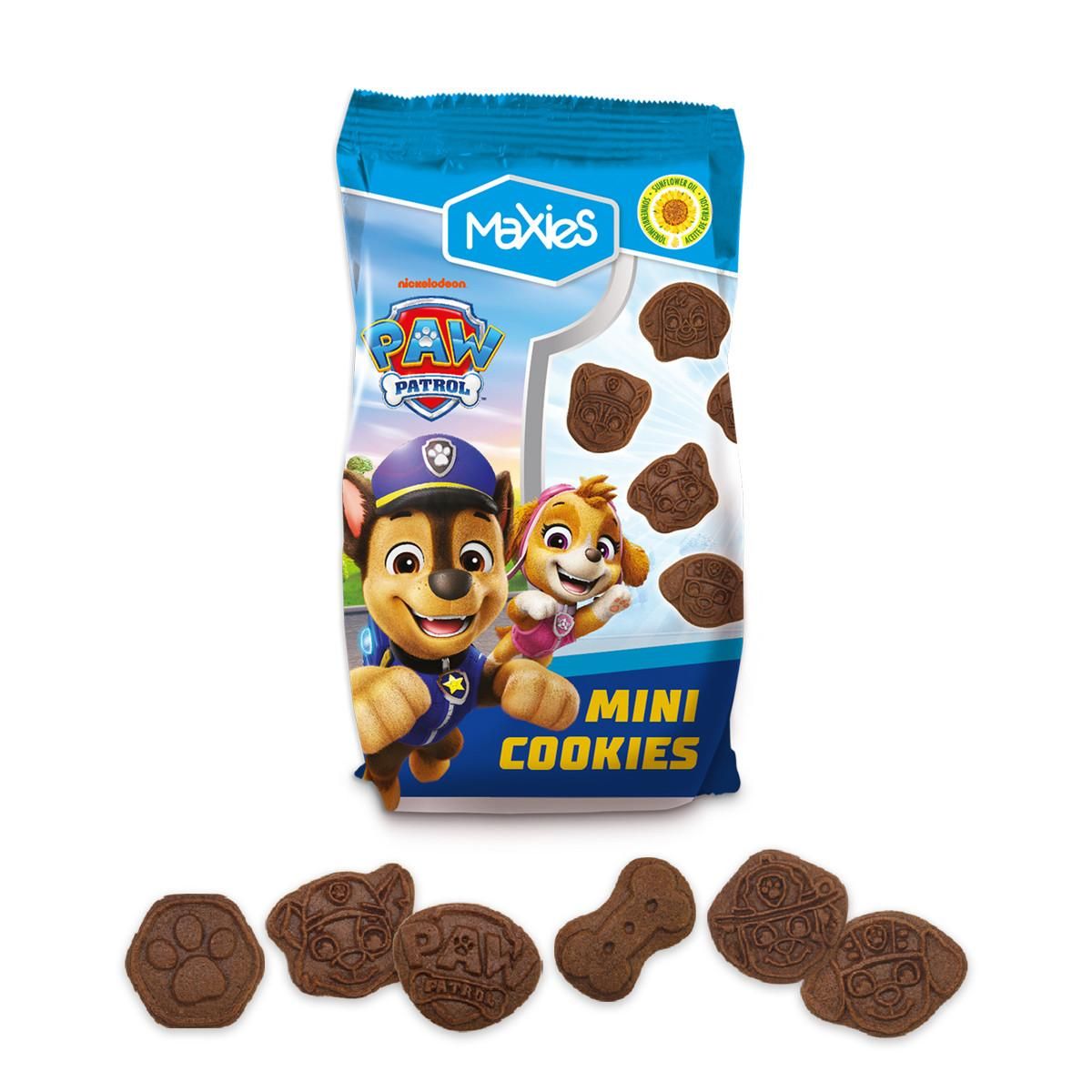 Печиво злакове фігурне MaXies Paw Patrol Mini Cookies Cocoa Максіс Щенячий Патруль з какао 100г
