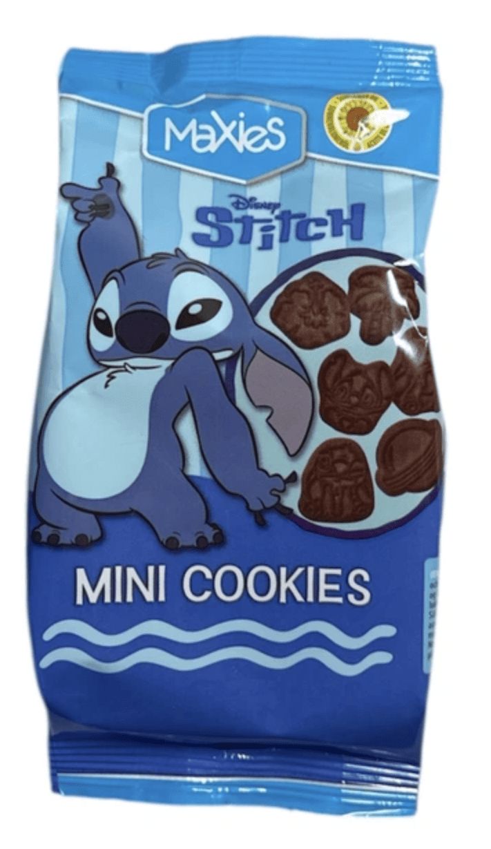 Печиво злакове фігурне MaXies Disney Stitch Mini Cookies Максіс Дісней Стіч з какао без пальмової олії 100г