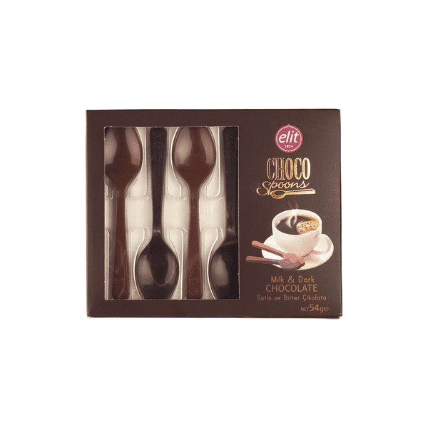 Шоколадні ложки Elitt choco spoons milk&dark 54г