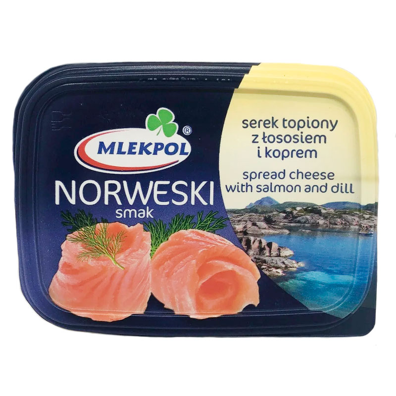 Сир плавлений з лососем і кропом Mlekpol norweski smak 150г