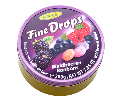 Льодяники Woogie fine drops зі смаком лісових ягід 200г