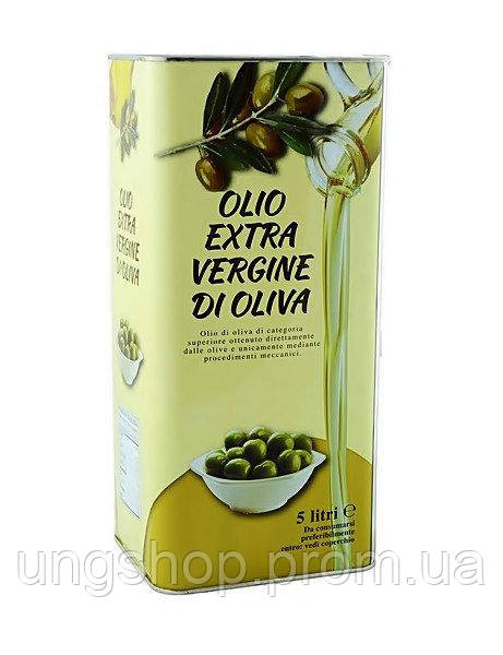 Оливкове масло першого холодного віджиму Olio Extra-Vergine di oliva 5 л ( ящик 4 шт ) Продаж ящиками