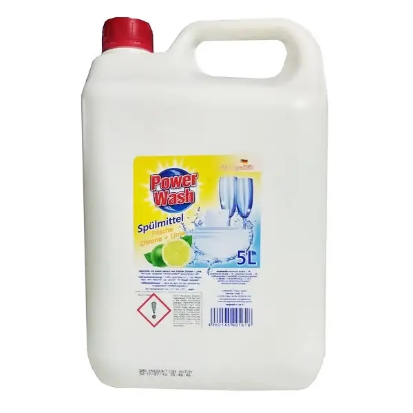 Рідина для миття посуд Power Wash з приємними нотками лимона і лайма power wash zitrone + lime 5 л.