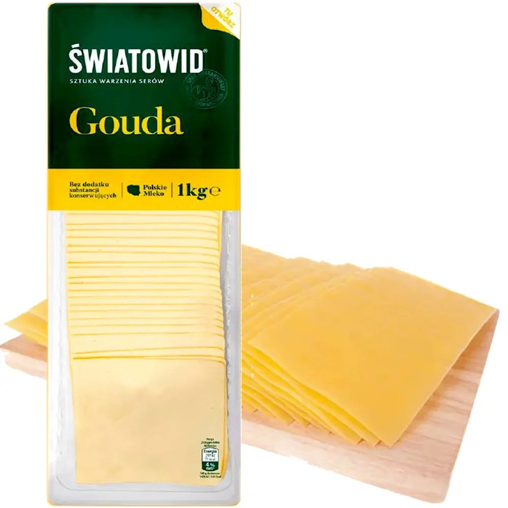 Сир Гауда нарізка Swiatowid Gauda Святовід Гауда слайси 1кг