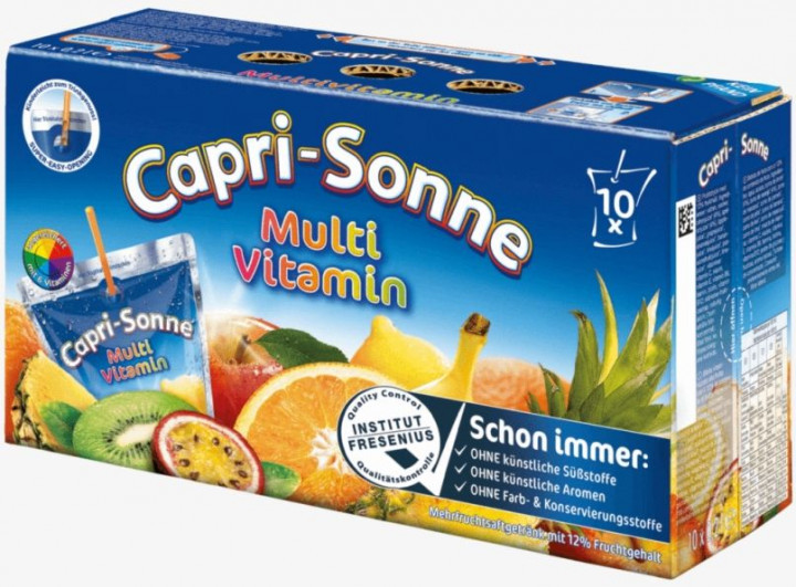 Набір Сік фруктовий Capri-Sun Multivitamin Fruits Капрізон Мультивітамін фрукти Тетрапак з трубочкою Бігпак Блок 10шт 200мл