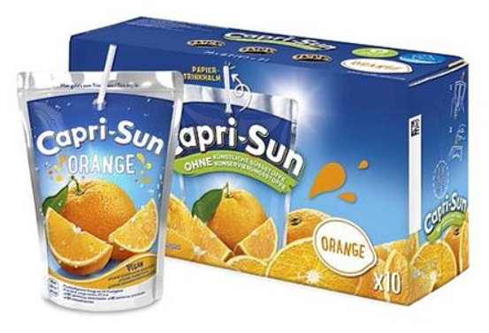 Набір Сік фруктовий Capri-Sun Orange Капрізон Апельсин Тетрапак з трубочкою Бігпак Блок 10шт 200мл