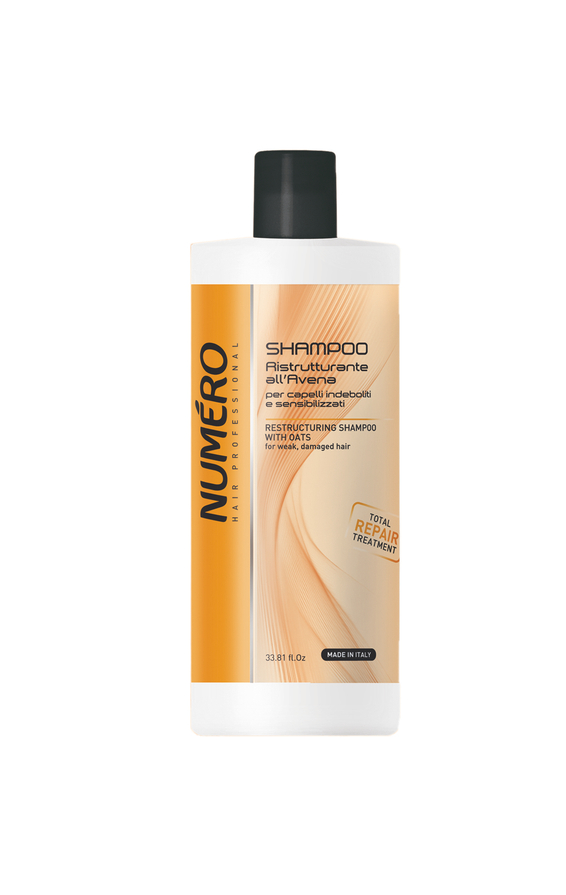 Шампунь для волосся з Вівсом Відновлення Numero Restructuring Mask with Oats Нумеро Бальзам для Ослабленого Пошкодженого 1л