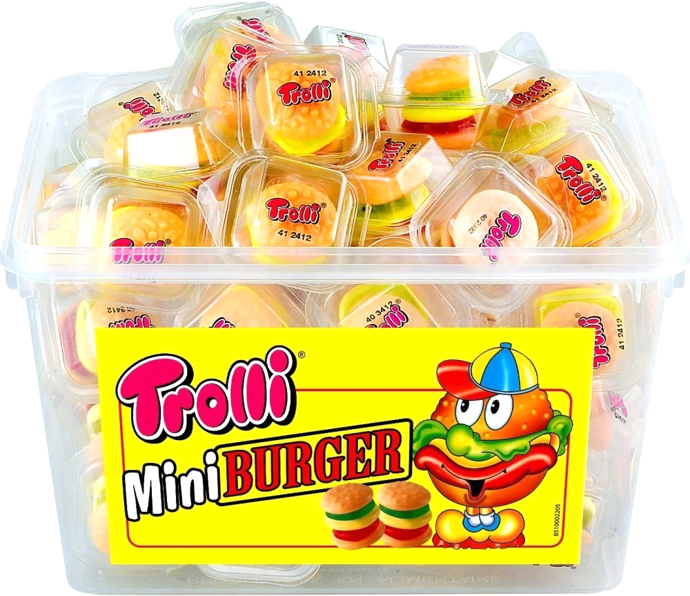 Желейні бургери Trolli Glotzer Mini Burger 60 шт