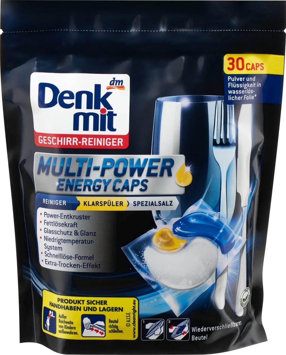 Капсули для посудомийної машини Denkmit Multi-Power Energy 30шт
