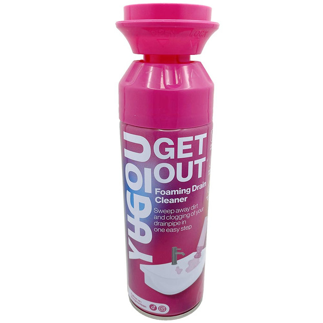 Піна Активна для чищення Стічних труб Умивальників Yugou Get Out Foaming Drain Cleaner Югоу Очисник раковин від засмічень 450мл