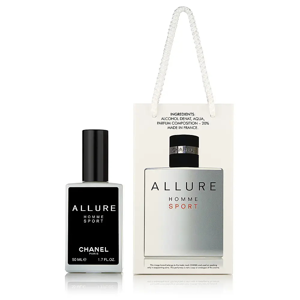 Парфумована вода Чоловіча Подарунок Chanel Paris Allure Homme Sport Шанель Спорт Для Чоловіків сумочка 50мл