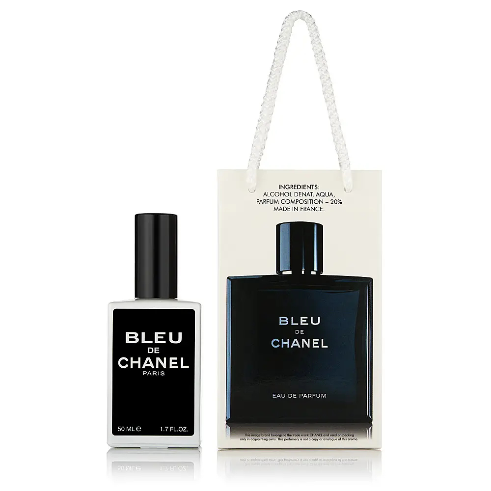 Парфумована вода Чоловіча Подарунок Chanel Bleu de Chanel eau de parfum Шанель Блакитний Для Чоловіків сумочка 50мл