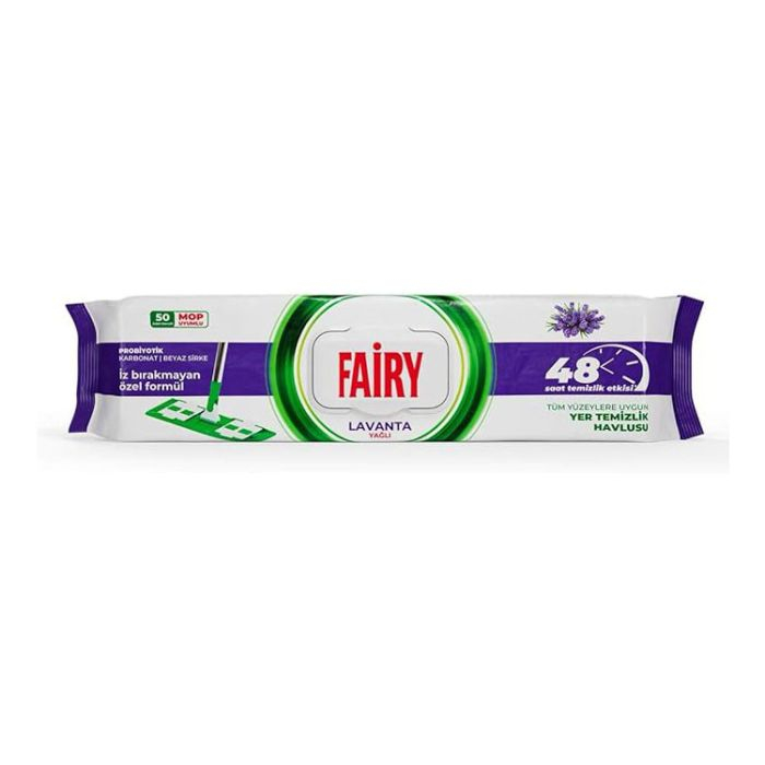 Серветки для миття Підлоги під швабру Моп-систем Fairy Wipes Probiyotik Karbonat Lavanta MOP 48H Фейрі Софт клін оцет з содою 50шт