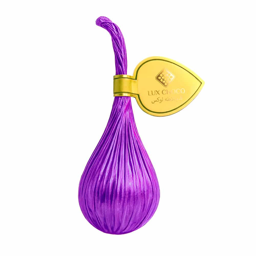 Цукерка Дубайській шоколад Lux Choco 4008 Люкс Чоко у фомі Груши з манговою начинкою 1шт Фіолетова 22г