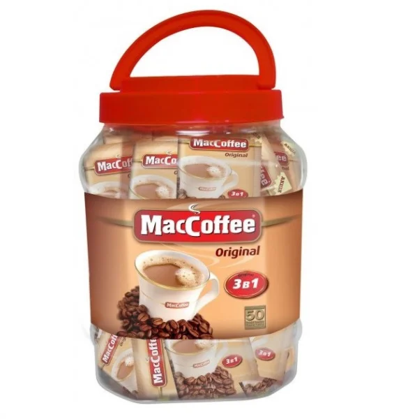 Кава розчинна MacCoffee 3в1 банка 50шт - 1