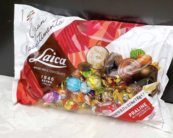 Шоколадні цукерки Асорті Laica amore per il Сioccolato Praline Assortite Лайка Праліне 15смаків Пакет 1000г - 1