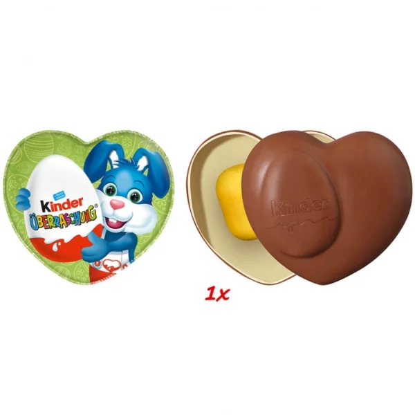 Шоколад Фігурка Серце з іграшкою Kinder Surprise Uberraschung Bunny Кіндер сюрприз Великодні Зайчик 53г - 1