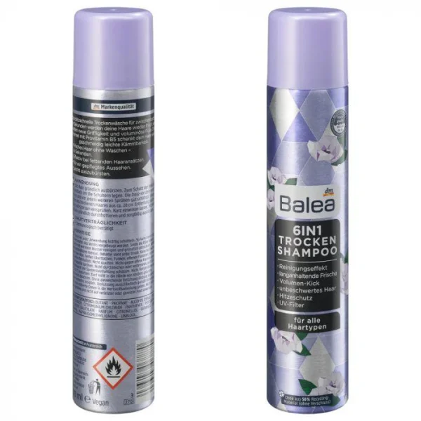 Сухий шампунь Balea з провітаміном b5 trockenshampoo 200мл - 1