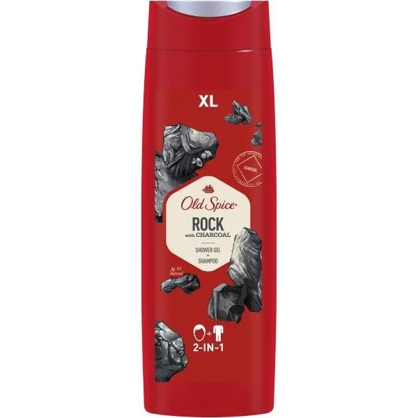 Гель для душу + Old Spice шампунь 2в1 old spice rock with charcoal, 400 мл - 1
