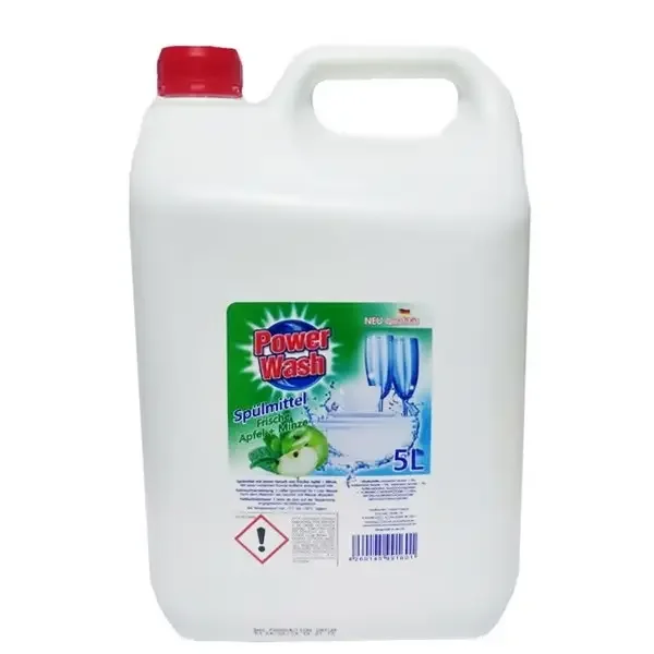 Засіб для миття посуду гель Power Wash Spulmittel Apfel Minze ароматом свіжого яблука та мяти 5л - 1