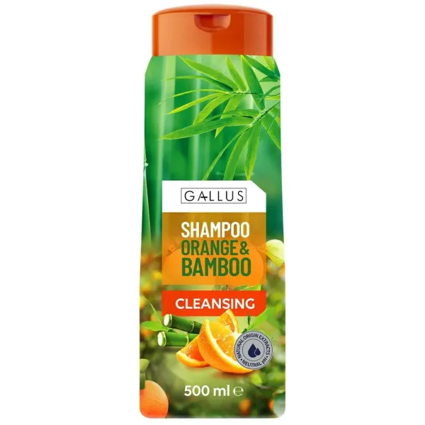 Шампунь для волосся Gallus orange & bambus cleansing 500мл - 1