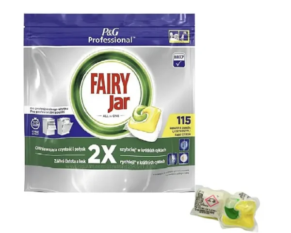 Капсули для посудомийної машини Fairy&Jar All in One Lemon Фейрі плюс Яр Лимон 115шт - 2