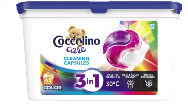 Капсули для прання кольорових речей Coccolino care 3in1 color 45шт - 1