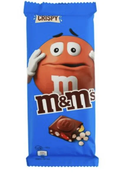 Шоколад молочний M&M з хрусткими кульками crispy 150г - 1