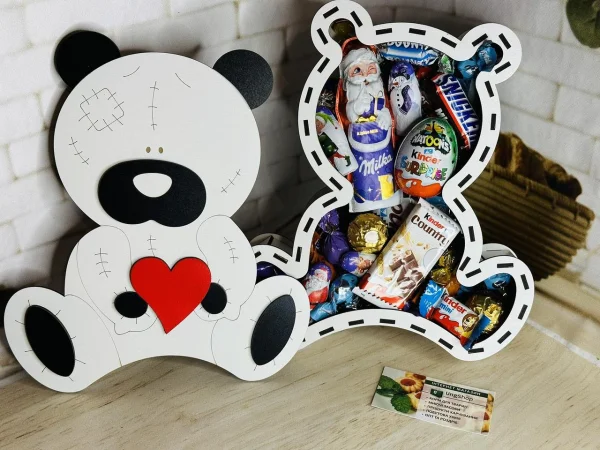 Дерев’яний подарунковий Kinder ведмедик тедді ( бокс) - 2
