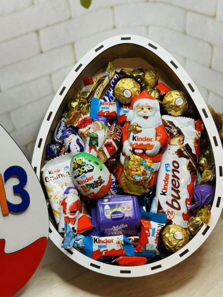 Дерев’яний подарунковий Kinder Кіндер Сюрприз (бокс-яйце) - 3