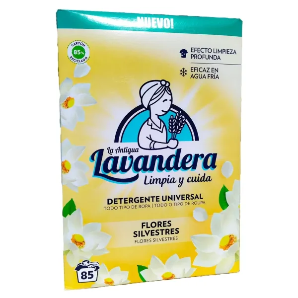 Порошок пральний Універсальний Lavandera Limpia Cuida Detergente Universal Flores Silvestres Лавандера Польові квіти 85 прань 4700г - 1