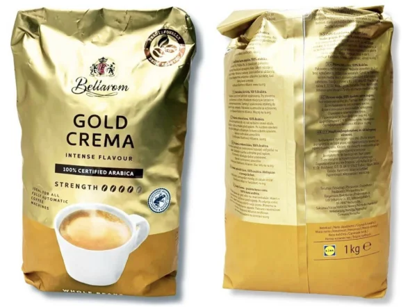 Кава в зернах Bellarom Gold Crema Intense Flavour 100 арабіка інтенсивний смак 1кг - 2
